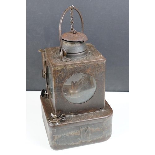 211 - British Railways Lamp Manufacturing & Railway Supplies Ltd Welch Patent railway lamp (approx 24cm hi... 