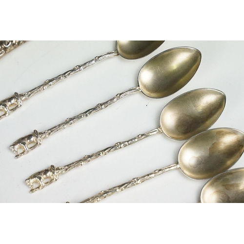 306A - A collection of fully hallmarked sterling silver cutlery to include Georgian examples.