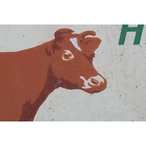 451 - Mid Century vintage Golden Guernsey double sided swing sign  featuring a cow and coloured lettering.... 