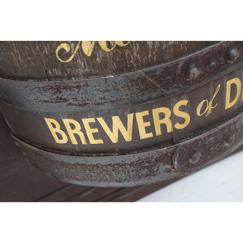 453 - Wadworth Home of Master Cooper Brewers of Devizes half barrel sign set within a wooden frame. The si... 