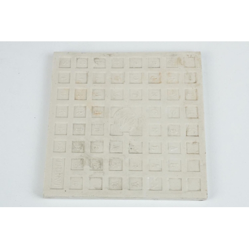 51 - Six late 19th / early 20th century ceramic tiles, featuring Wedgwood and The Crystal Porcelain Potte... 