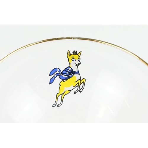 61 - Advertising - Ten Babycham drinking glasses with the leaping deer motif, approx 11cm tall