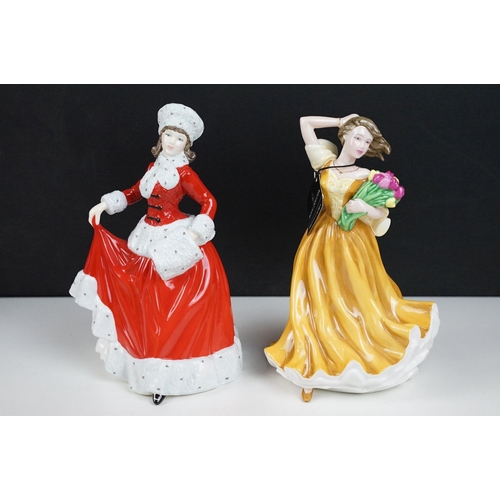 89 - Group of eight Royal Doulton lady figurines to include Special Occasion HN4100, Charity HN 4243, Joa... 