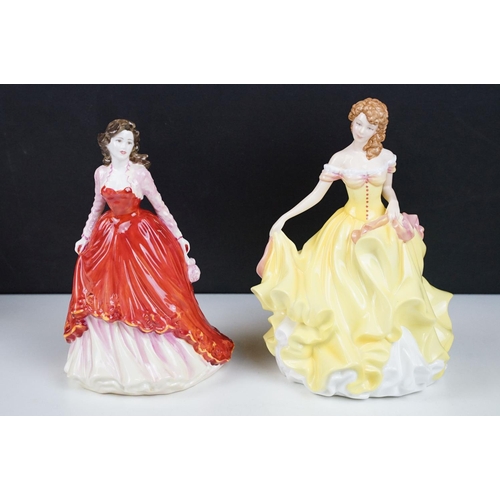 89 - Group of eight Royal Doulton lady figurines to include Special Occasion HN4100, Charity HN 4243, Joa... 