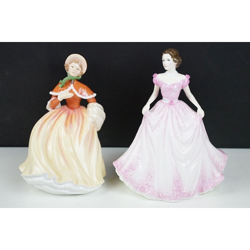 89 - Group of eight Royal Doulton lady figurines to include Special Occasion HN4100, Charity HN 4243, Joa... 