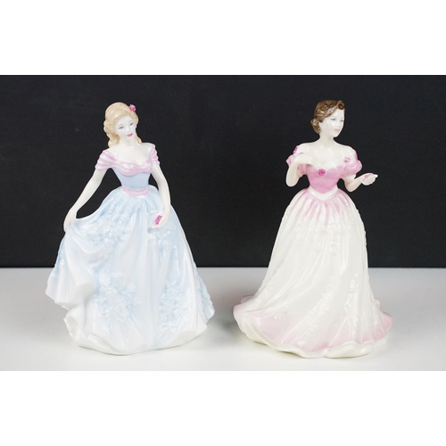 89 - Group of eight Royal Doulton lady figurines to include Special Occasion HN4100, Charity HN 4243, Joa... 