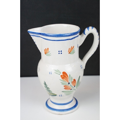 92 - Collection of Quimper French faience ceramics to include HB and Henriot factory marks including bowl... 