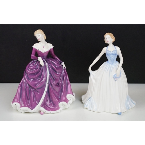 93 - Collection of seven Royal Doulton lady figurines to include Spring Morning HN 4451, Belle HN 4235, C... 