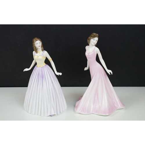 93 - Collection of seven Royal Doulton lady figurines to include Spring Morning HN 4451, Belle HN 4235, C... 