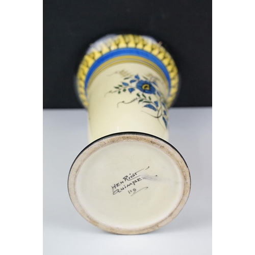 99 - Collection of Quimper french Faience ceramics to include Henriot and HB factory marks, including cak... 