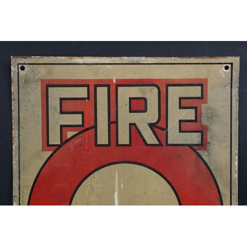 178 - Vintage Fire Point metal wall sign, 'supplied by the Fire Appliance Co Ltd', approx 33cm x 23cm