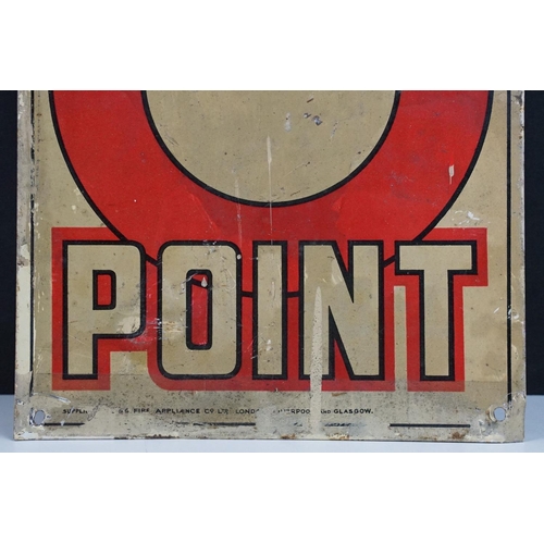 178 - Vintage Fire Point metal wall sign, 'supplied by the Fire Appliance Co Ltd', approx 33cm x 23cm