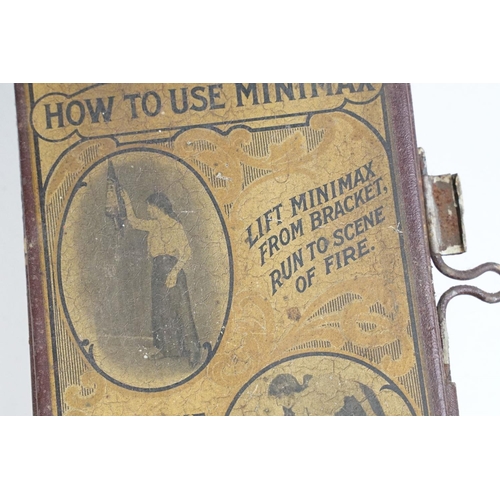 183 - Vintage Minimax Refill wall mounted tin, with graphics & instructions to front. Approx 40.5cm long