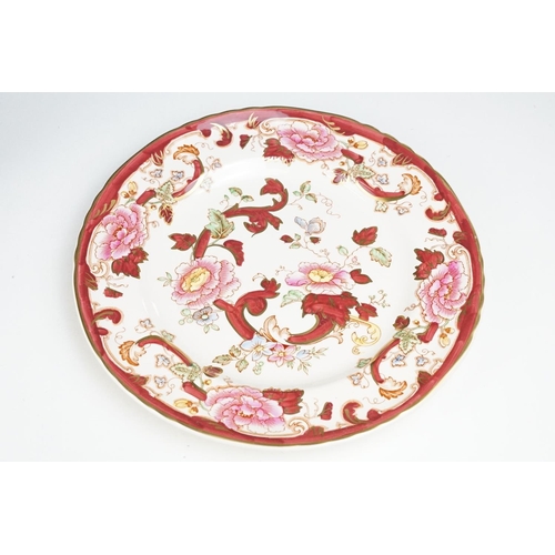 36 - Masons Ironstone 'Mandalay Red' ceramics, 6 pieces, to include a serving dish, dinner plate, ginger ... 