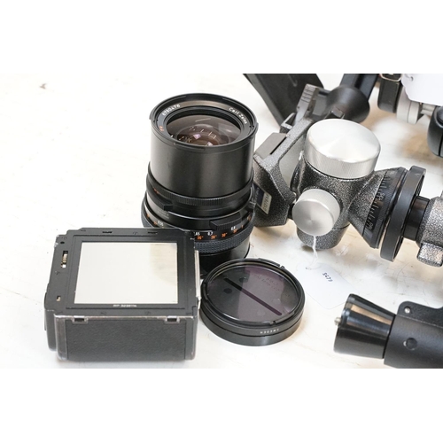 408 - Collection of cameras, lenses & photographic accessories to include a Carl Zeiss Distagon 50mm f/4 l... 