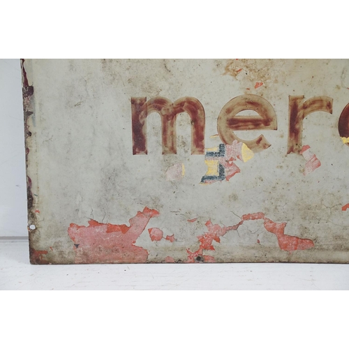 459 - Vintage enamelled advertising sign for 'Arthur Cooper Wine Merchant' having a brown background with ... 