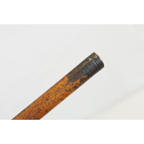 162 - Three late 19th / early 20th century walking stick to include an early 20th century ebonised stick w... 