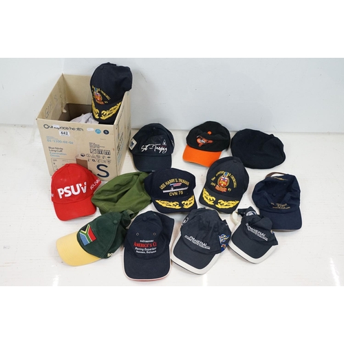 442 - Collection of 22 caps to include USS Harry S. Truman, USS Winston S. Churchill, South Africa 1999 Ru... 