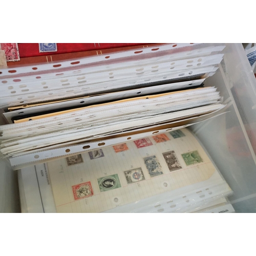 503 - A large collection of British, Commonwealth and world stamps contained within  stamp albums together... 