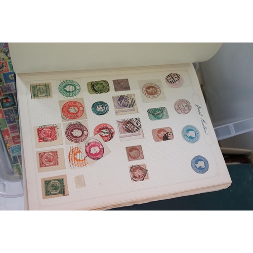 504 - A large collection of British, Commonwealth and world stamps contained within stamp albums together ... 