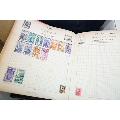 507 - A large collection of British, Commonwealth and world stamps contained within stamp albums together ... 