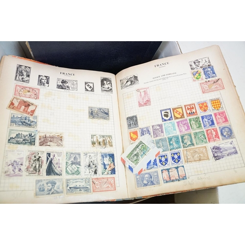 507 - A large collection of British, Commonwealth and world stamps contained within stamp albums together ... 