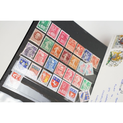 508 - Stamps and first day covers, three albums, to include British and Worldwide examples, a 1977 The Que... 