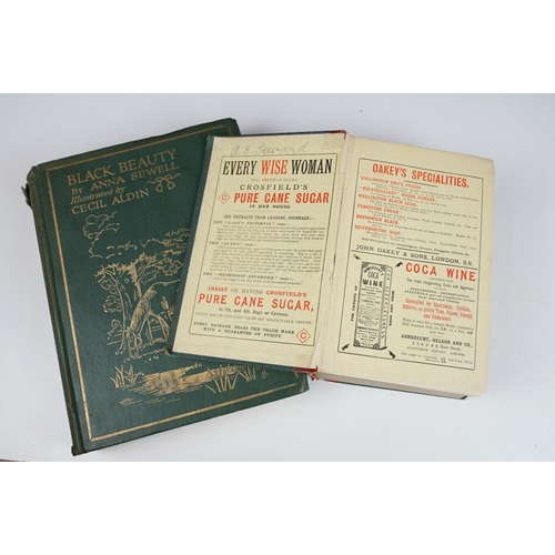 516 - Two antique books to include Mrs Beeton's book of household management dated 1891 together with Blac... 