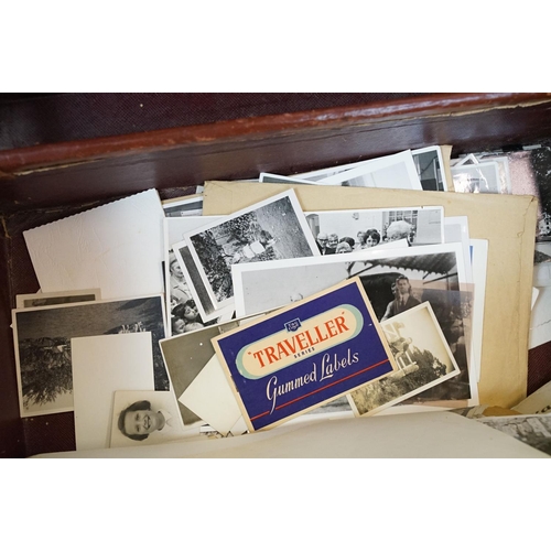 520 - Mixed ephemera to include early 20th C black & white photographs, postcards, newspaper cuttings, Gib... 