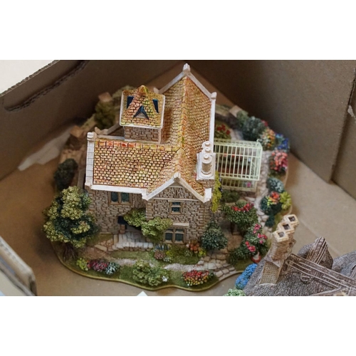 109 - Large quantity of Lilliput lane buildings to include small, medium and large houses, shops miniature... 