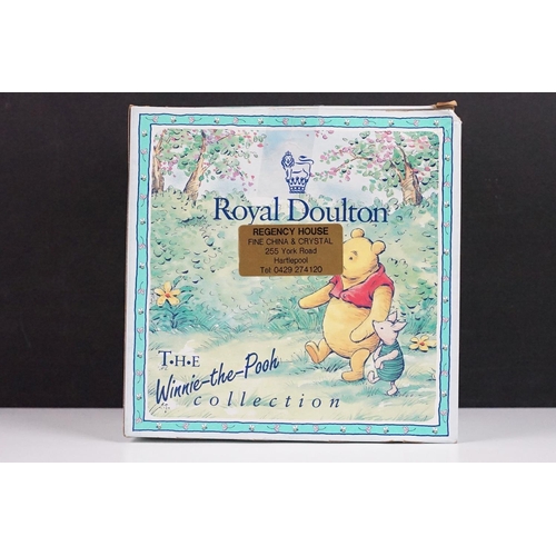 110 - Seven Royal Doulton Winnie the Pooh collection figurines to include Eeyores tail, Kanga and Roo, Tig... 