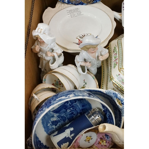 118 - Collection of mostly 19th Century ceramics to include prattware plates,  a pair of crown Derby Imari... 