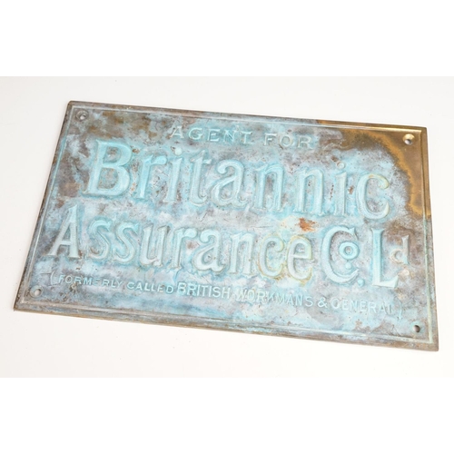 402 - Collection of 12 metal plaques, early 20th century onwards, mostly business / name wall plaques, fea... 