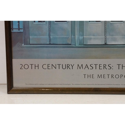 521 - The Metropolitan Museum of Art 1980's exhibition poster ' 20th Century Masters: The Thyssen-Bornemis... 