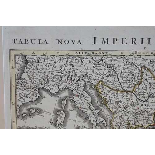 523 - Two framed maps to include a New Map of the Islands of the Aegean Sea (label to verso specifies Edwa... 