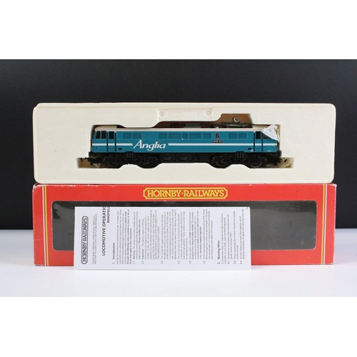 16 - Three boxed Hornby OO gauge locomotives to include R2120 Anglia Railways Bo Bo Electric Class 86 Loc... 