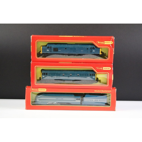 20 - Six boxed Triang Hornby OO gauge locomotives to include R871 LMS 4-6-2 Coronation locomotive maroon,... 