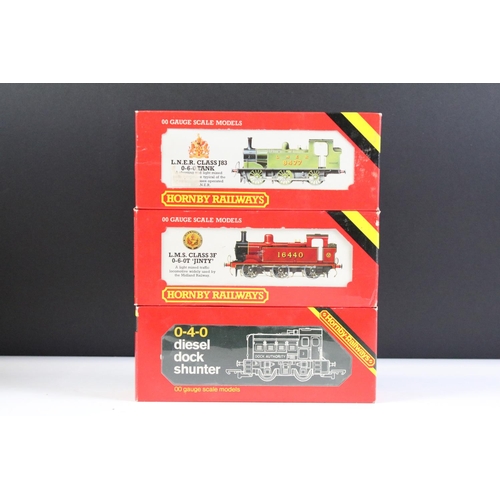 21 - Six boxed Hornby OO gauge locomotives to include R253 Dockyard Diesel Shunter, R255 0-4-0 Loco Passe... 