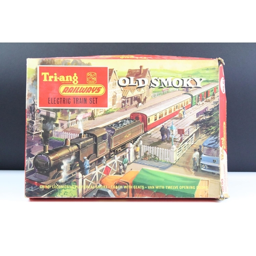 6 - Two boxed Triang Hornby OO gauge train sets to include RS52 The Blue Pullman and RS61 Old Smoky (box... 