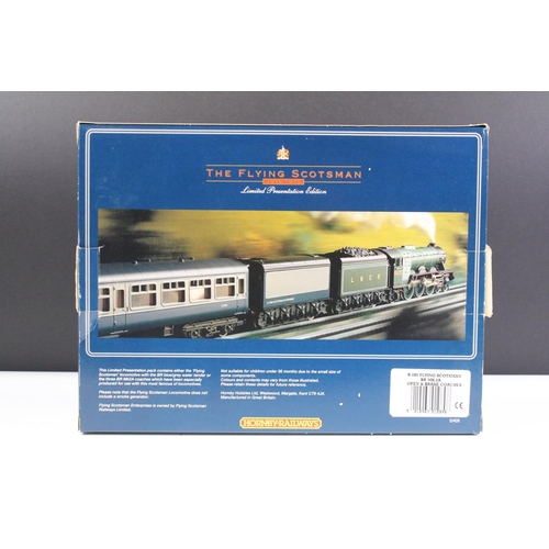 25 - Boxed ltd edn Hornby OO gauge R098 Flying Scotsman BR MK 2A Open & Brake Coaches presentation set, c... 