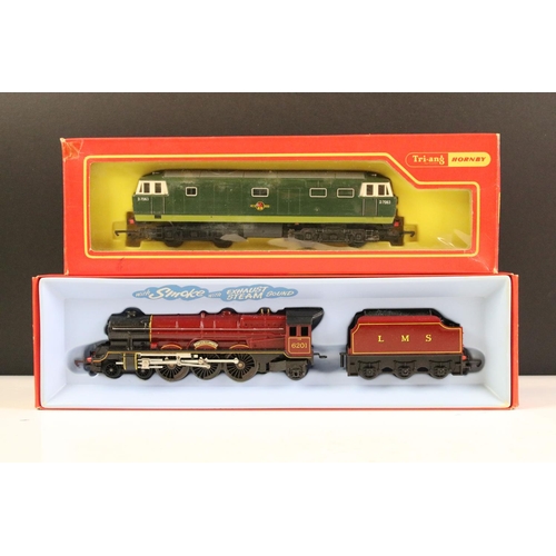 44 - Six boxed Triang Hornby OO gauge locomotives to include R850 BR Flying Scotsman and tender, R751 Co ... 