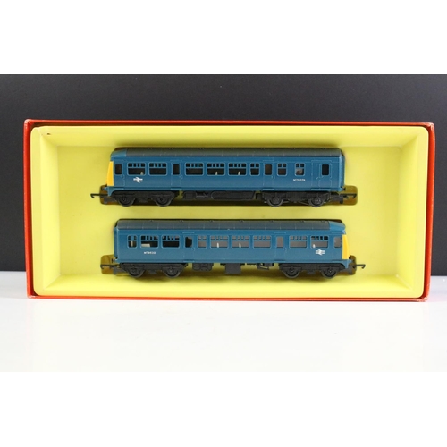 49 - Four boxed Triang Hornby OO gauge locomotives to include R157C Local Two Car Diesel Train, R52 RS LM... 