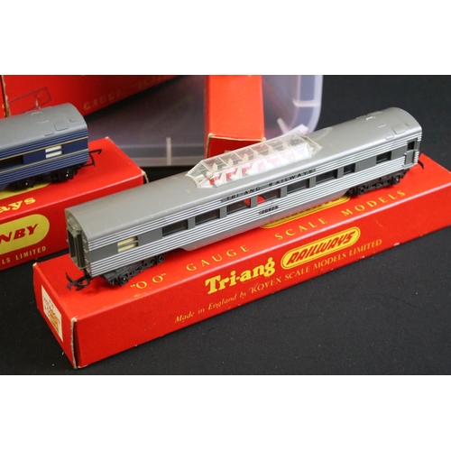 72 - 30 Boxed Triang OO gauge items of rolling stock, various cars and coaches, some box wear