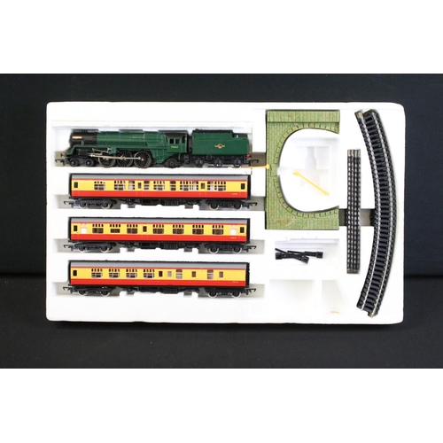 77 - Two boxed Hornby OO gauge train sets to include R538 Blue Pullman Set and another in cardboard and w... 