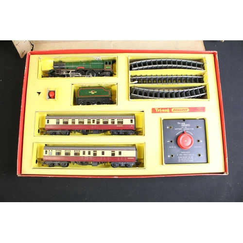 83 - Nine boxed Triang OO gauge train sets to include RGX, RS30, RJX, R3B, R3X etc, contents completeness... 