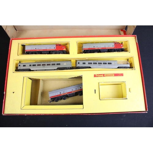 83 - Nine boxed Triang OO gauge train sets to include RGX, RS30, RJX, R3B, R3X etc, contents completeness... 