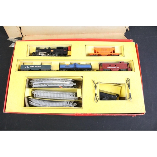 83 - Nine boxed Triang OO gauge train sets to include RGX, RS30, RJX, R3B, R3X etc, contents completeness... 