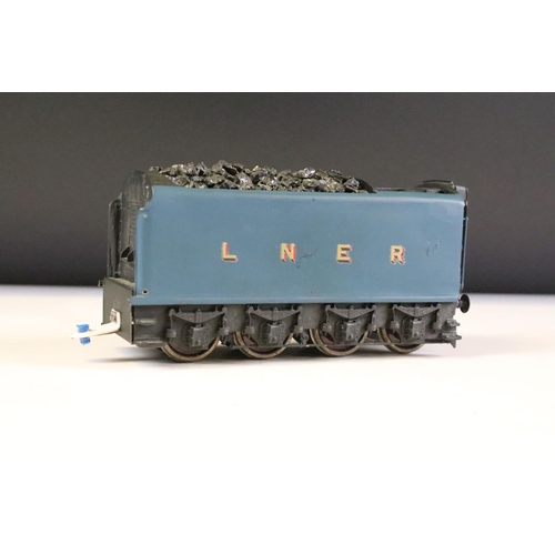 88 - Boxed Ellis Clark Trains O gauge Gresley A4 LNER Garter Blue Kingfisher 4486 locomotive, note from v... 