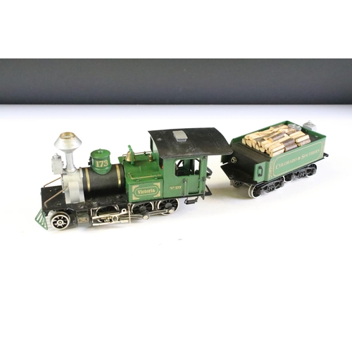 89 - Boxed ETS O gauge 2-6-0 Steam Locomotive Victoria with tender, plus 2 x boxed ETS items of rolling s... 