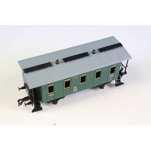 89 - Boxed ETS O gauge 2-6-0 Steam Locomotive Victoria with tender, plus 2 x boxed ETS items of rolling s... 